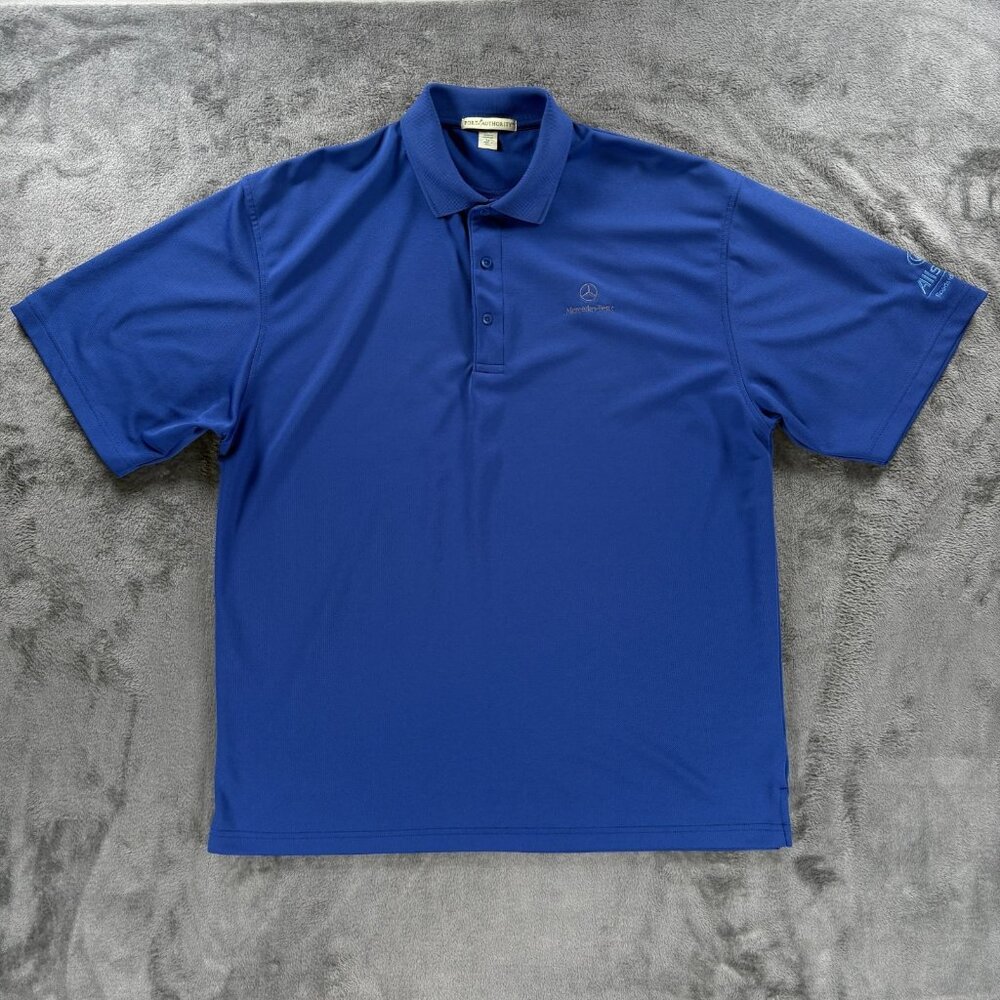 BMW Polo Shirt Men XL Blue All State Insurance Car Dealership Staff Uniform